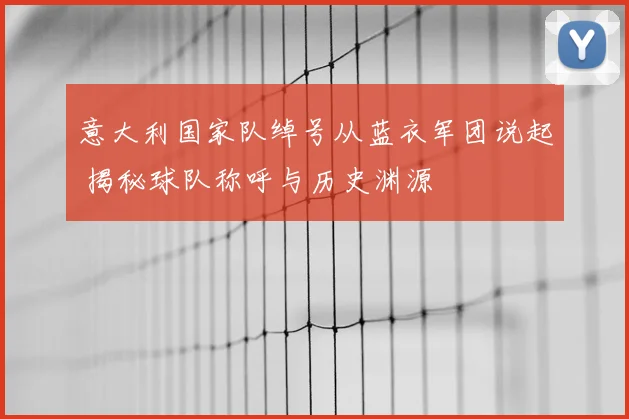 意大利国家队绰号从蓝衣军团说起 揭秘球队称呼与历史渊源